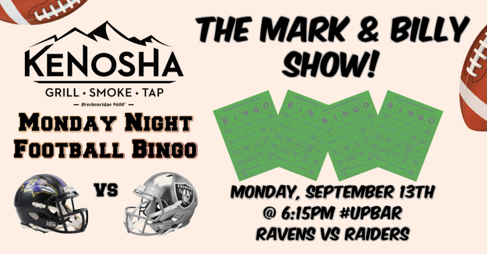 TNF • Kenosha Football Bingo • Season Kickoff, Kenosha Breck, Breckenridge,  7 September